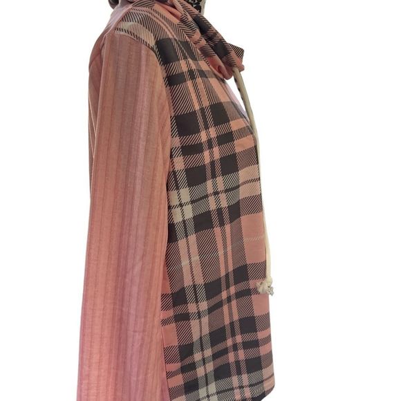 Exclusive Pink Geometric CowlNeck Long Sleeve Top Lg - Picture 5 of 9